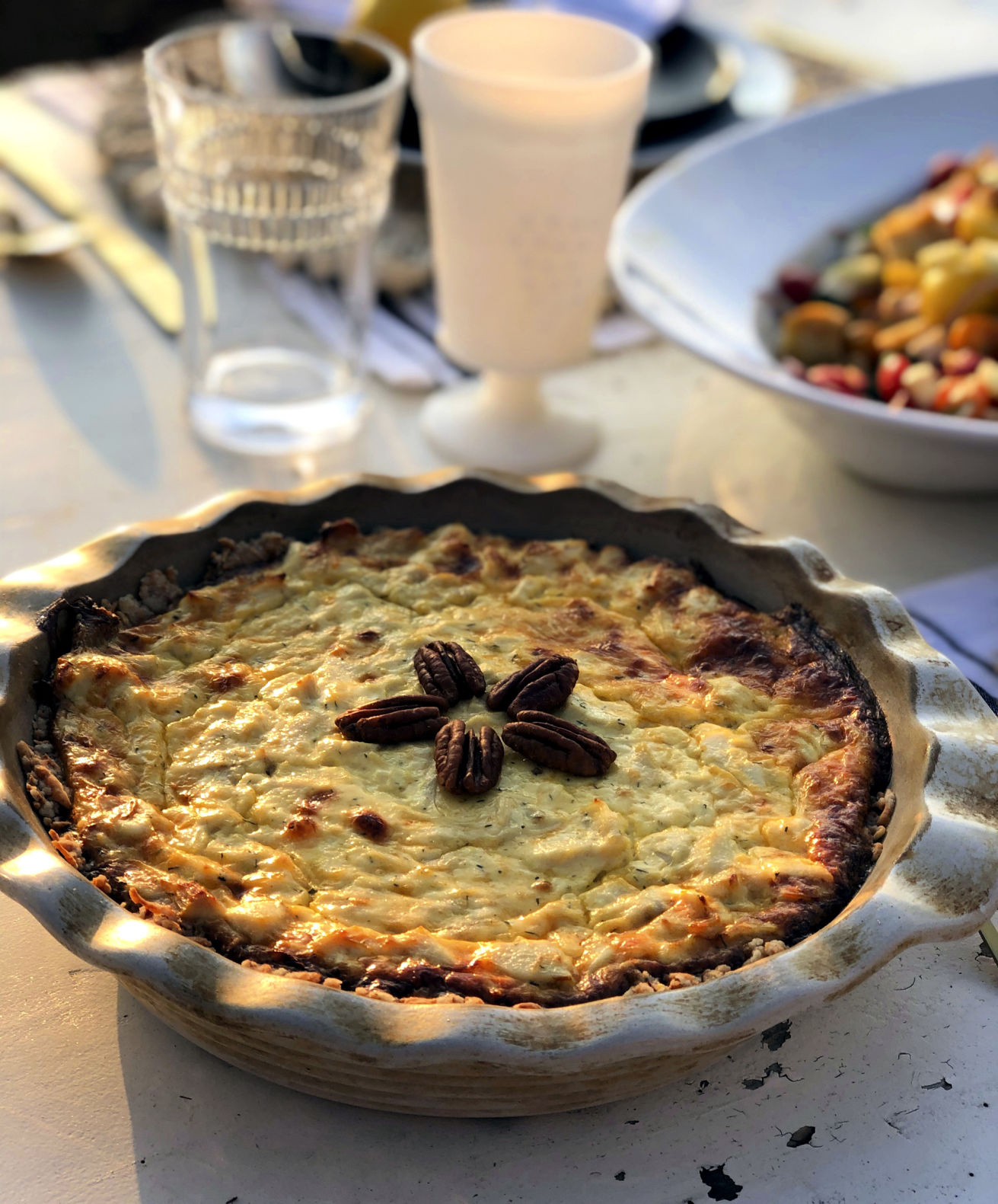 Chicken Pecan Quiche